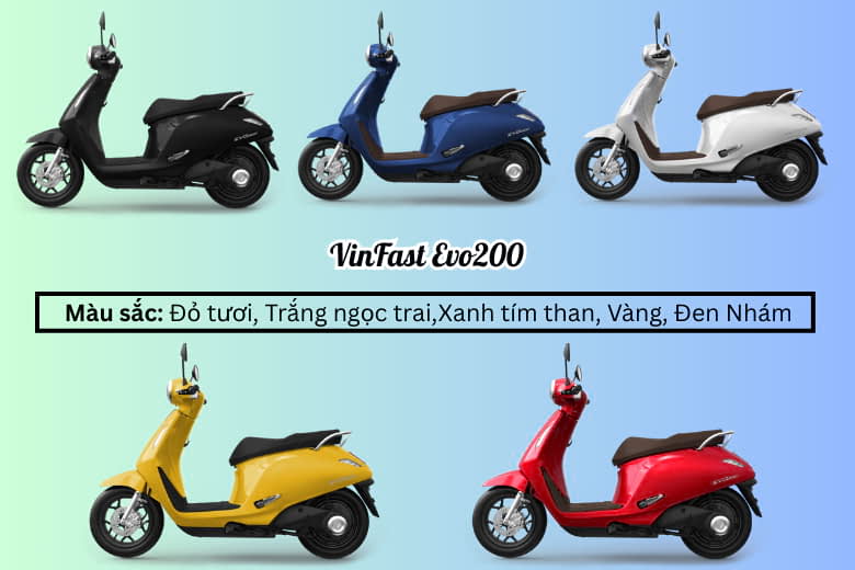 VinFast Evo200 có mấy màu?