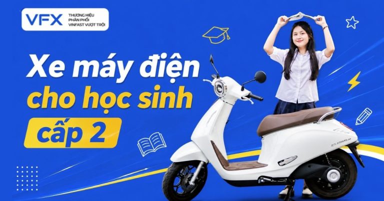 Xe máy điện cho học sinh cấp 2 an toàn, tiết kiệm và dễ sử dụng
