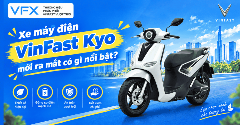 Xe máy điện VinFast Kyo mới ra mắt có gì nổi bật?